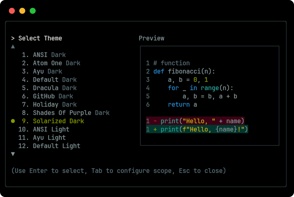Solarized Dark theme