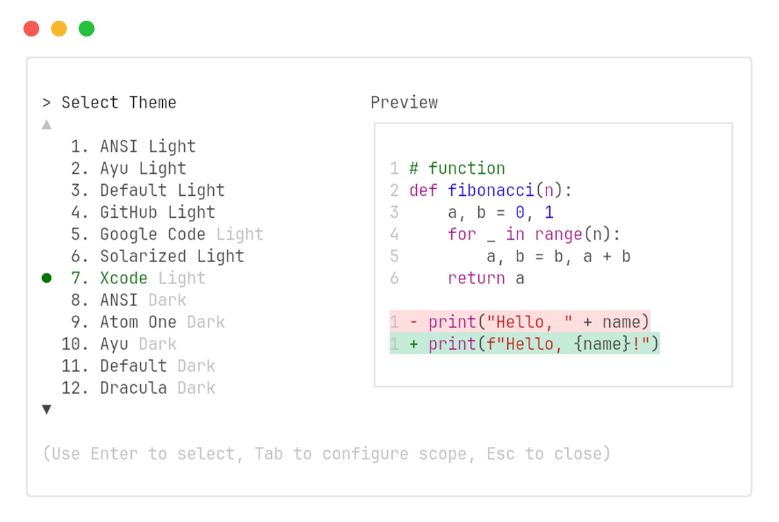 Xcode Light theme