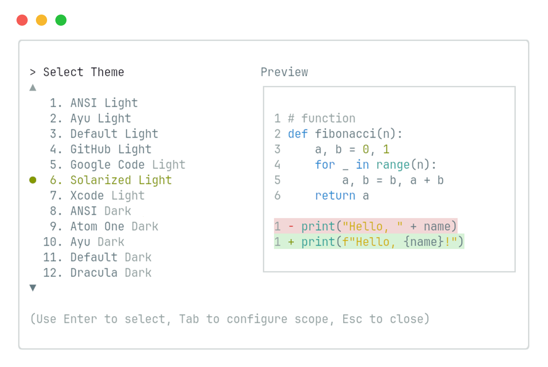 Solarized Light theme